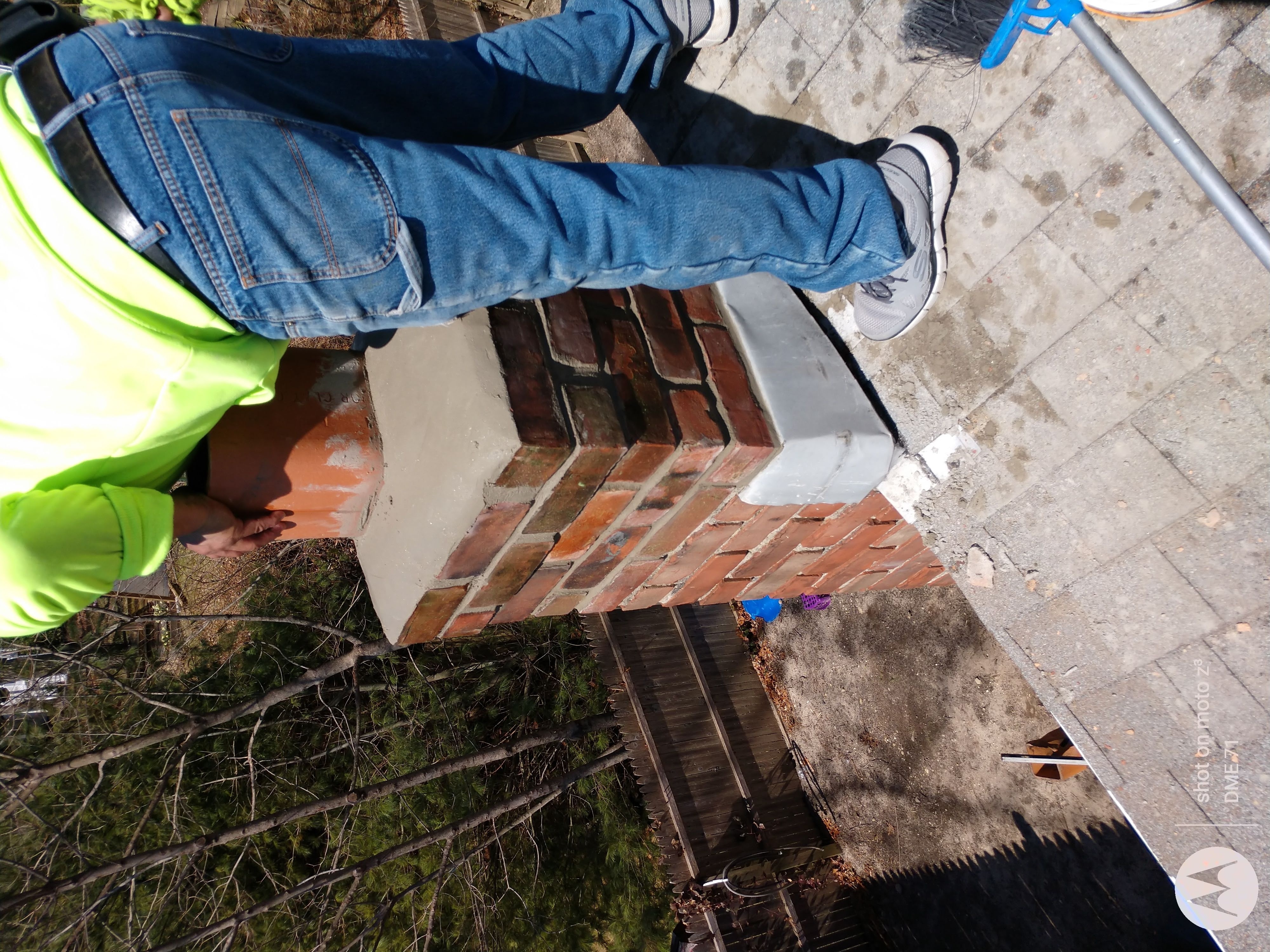 Cracked chimney professionally repaired in Plainview, NY