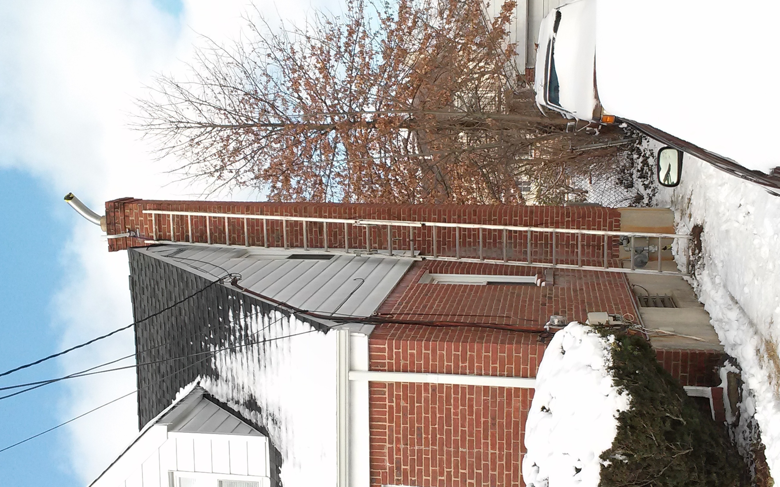 Stainless steel chimney liner installation in Plainview, NY